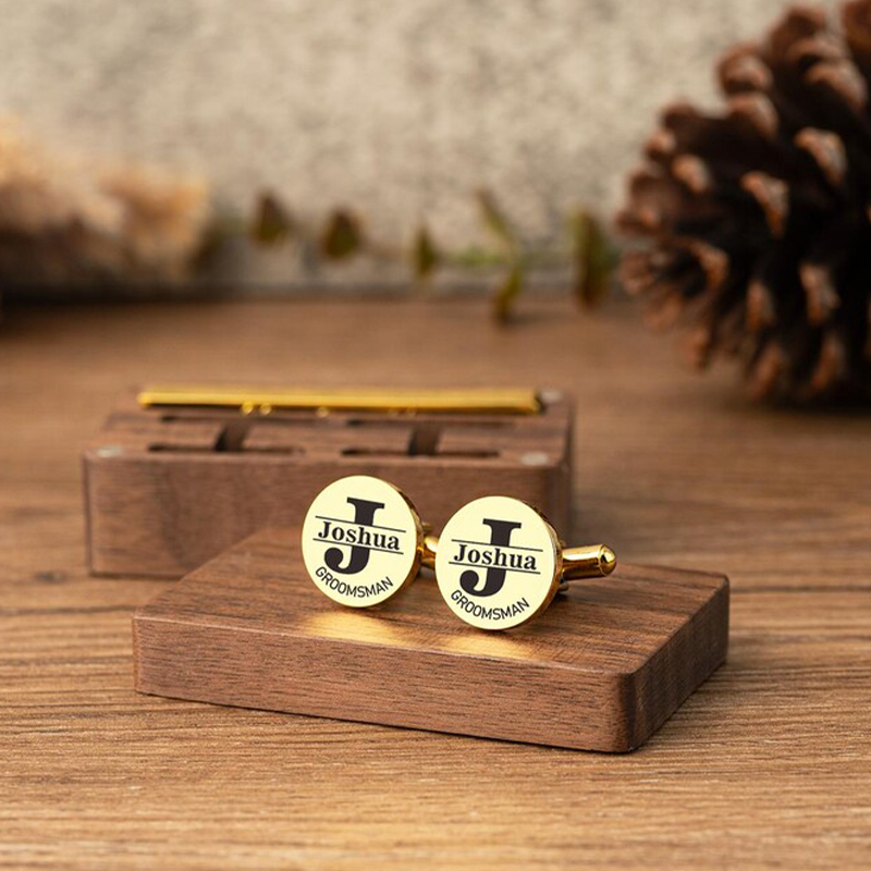 Tie Clip Set - Персонализированные запонки для жениха, набор зажимов